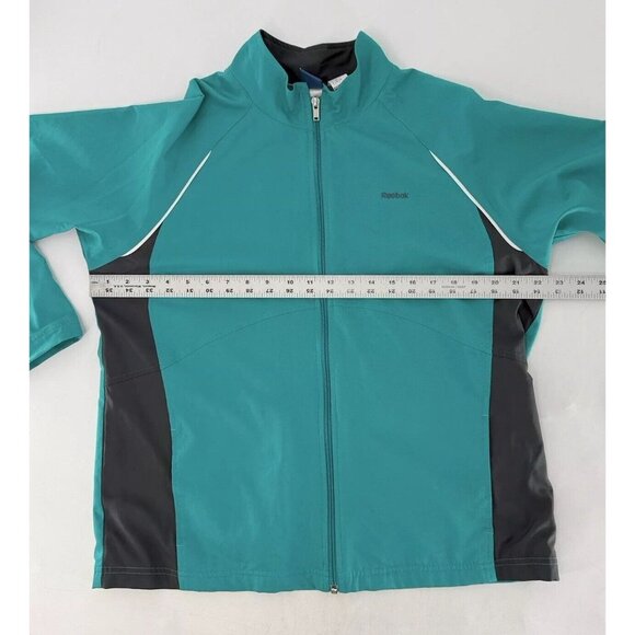 Reebok Women’s Teal Full Zip Yoga Running Jacket Size XL Athleisure - Picture 14 of 15